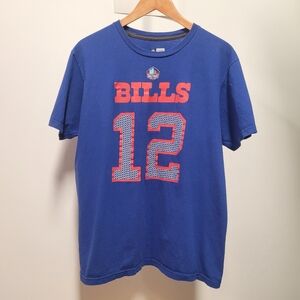 Jim Kelly #12 Buffalo Bills Mafia NFL TShirt Tee Mens Size Large Throwback